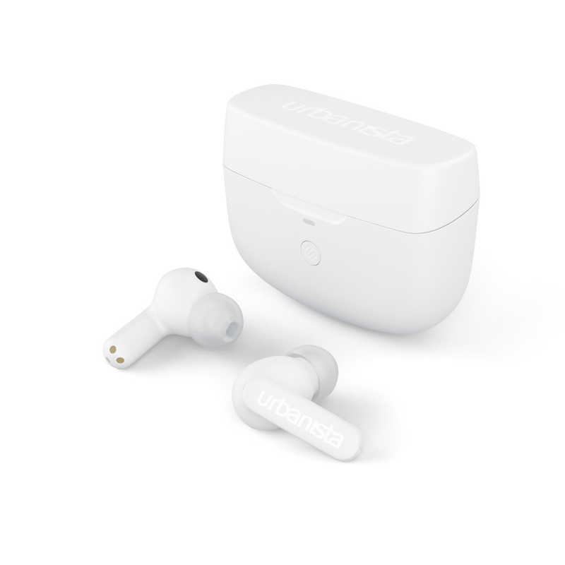 URBANISTA　フルワイヤレスイヤホン ATLANTA ピュア ホワイト［リモコン・マイク対応/Bluetooth/ノイズキャンセリング対応］　1037003