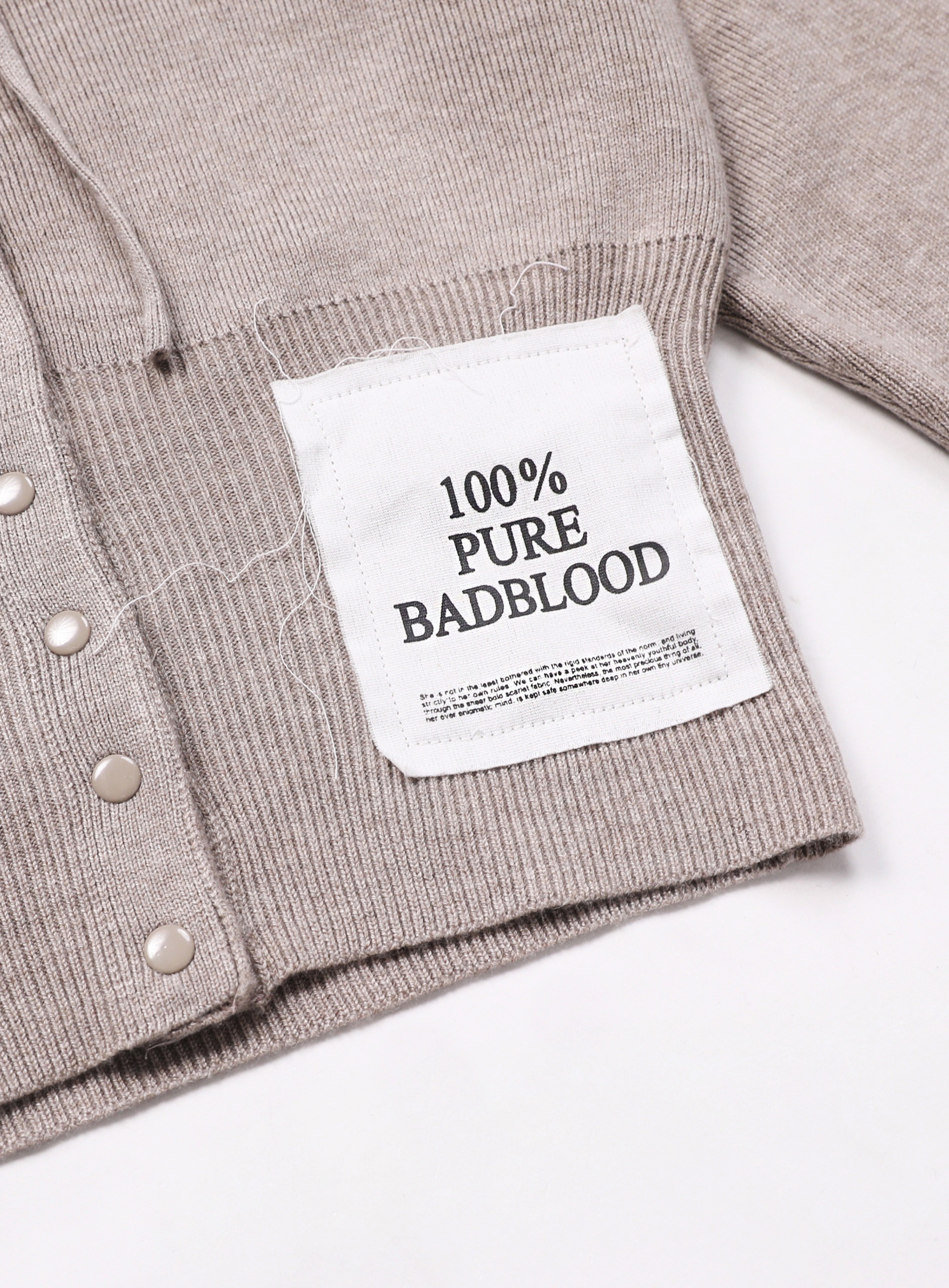 アウターその他 BADBLOOD Pure Button-Up Hooded Cardigan Mocha BADBLOOD】 PURE BUTTON-UP HOOD CARDIGAN : MOCHA カーディガン