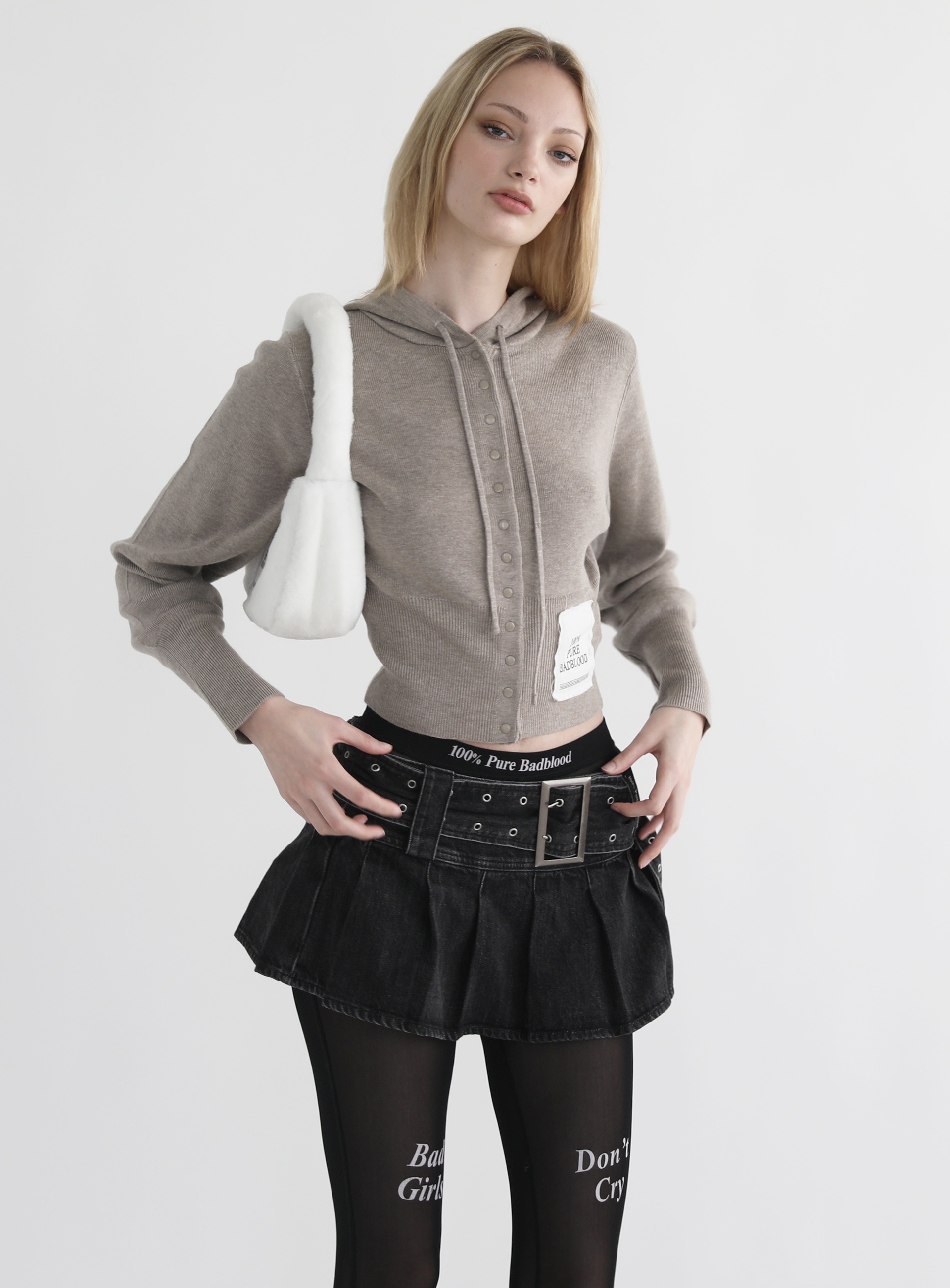 アウターその他 BADBLOOD Pure Button-Up Hooded Cardigan Mocha BADBLOOD】 PURE BUTTON-UP HOOD CARDIGAN : MOCHA カーディガン