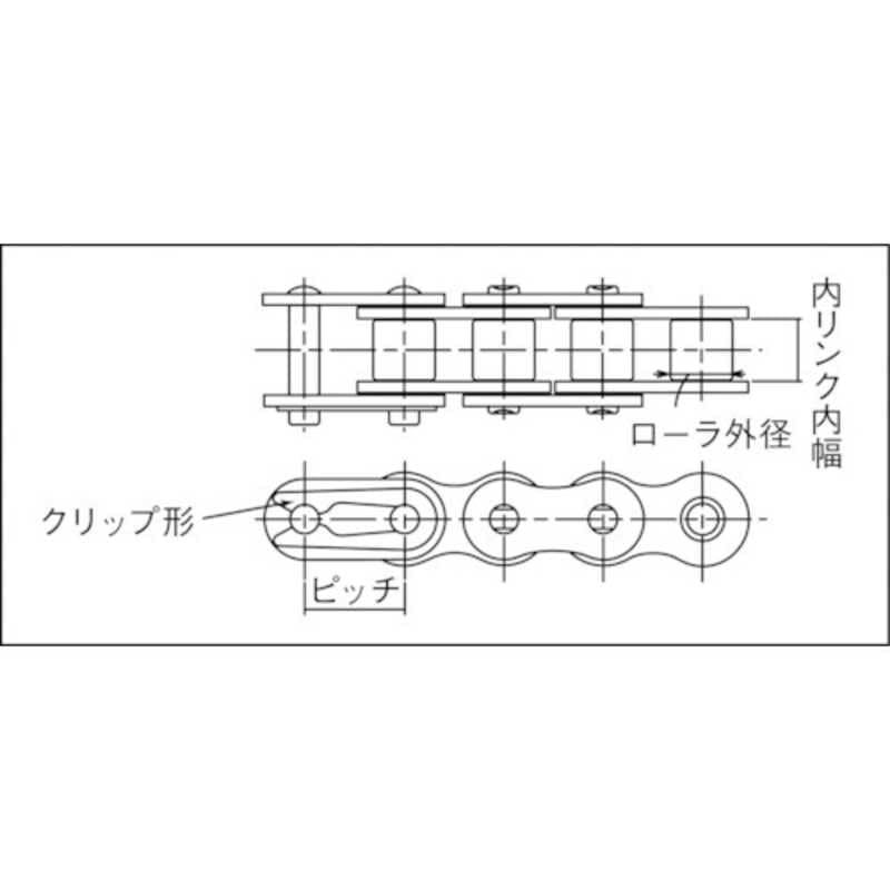 日立 HITACHI ルーブシュローラチエン(焼結ブシュ) 40FSTS 日立 HITACHI ルーブシュローラチエン(焼結ブシュ) 40FSTS