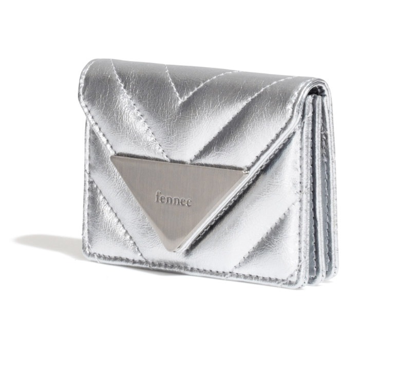 Settimissimo ラメ ステッチ パネル デザイン フレア スカート新品 CRINKLE TRIANGLE QUILTING POCKET D - ECRU ⁄ BLACK ⁄ SILVER ⁄ D