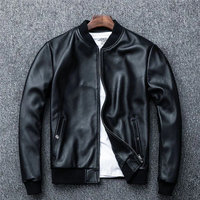 本革ジャケット 牛革 フライトジャケット レザージャケット 革ジャン ラム革 本革 革ジャケット 牛革バイクジャケット　メンズ S~4XL 高級感 本革ジャケット メンズ 牛革 折襟 細身 レザージャケット
