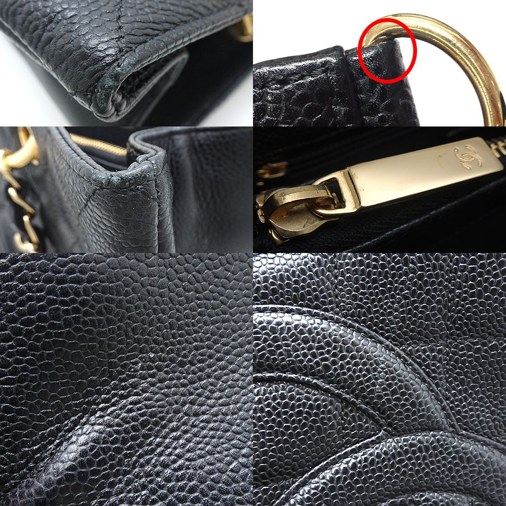 GSTトートバッグ A50995 トートバッグ キャビアスキン ブラック/352002【中古】