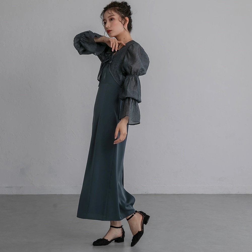 ワンピース パーティードレス 結婚式 2wayシャーリングトップス&キャミソールドレス ワンピースドレス 袖付き 体型カバー 二次会 披露宴 成人式 同窓会 お呼ばれドレス 20代 30代 40代 ド ワンピース パーティードレス 結婚式 2wayシャーリングトップス&キャミソールドレス ワンピースドレス 袖付き 体型カバー 二次会 披露宴 成人式 同窓会 お呼ばれドレス 20代 30代 40代 ド