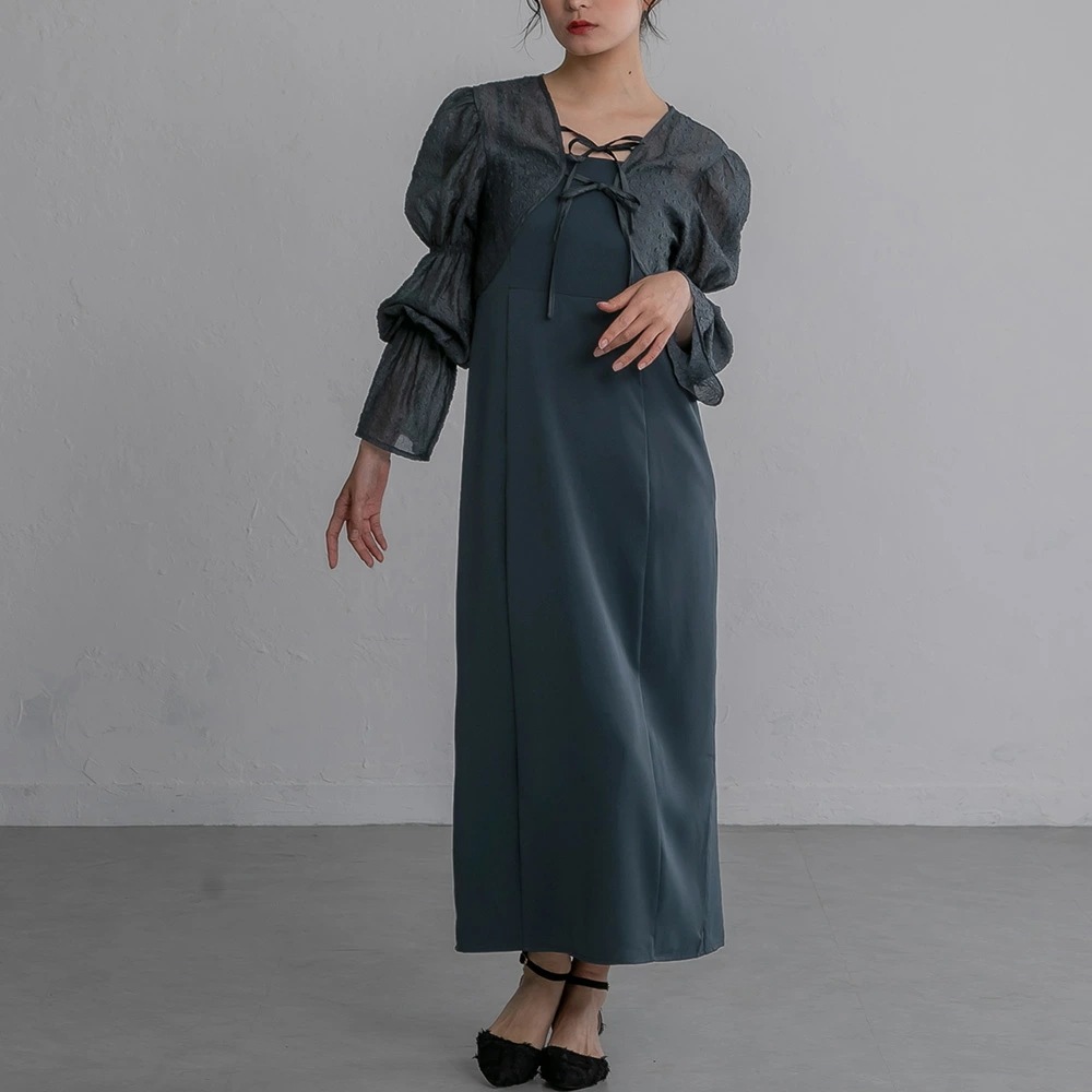 ワンピース パーティードレス 結婚式 2wayシャーリングトップス&キャミソールドレス ワンピースドレス 袖付き 体型カバー 二次会 披露宴 成人式 同窓会 お呼ばれドレス 20代 30代 40代 ド ワンピース パーティードレス 結婚式 2wayシャーリングトップス&キャミソールドレス ワンピースドレス 袖付き 体型カバー 二次会 披露宴 成人式 同窓会 お呼ばれドレス 20代 30代 40代 ド