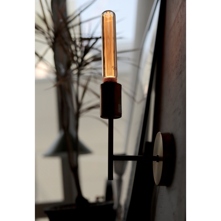 【2個セット】モダン電球 LED モダン 口金 E26 調光器対応 led 電球 シック 眩しくない かっこいい かわいい アンバー グレー 細長い エジソン球型 チューブ型 電球色