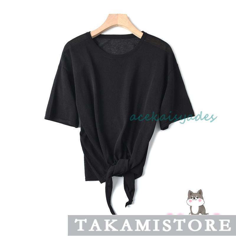 【2025新作SALE】Tシャツ ニット 半袖 レディース トップス ロンT ティーシャツ ストレッチ スポーツ カットソー おしゃれ 春服 カジュアル 通勤