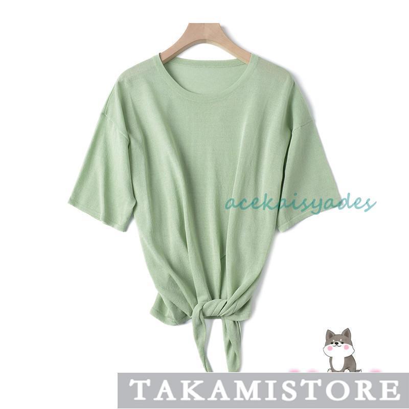 【2025新作SALE】Tシャツ ニット 半袖 レディース トップス ロンT ティーシャツ ストレッチ スポーツ カットソー おしゃれ 春服 カジュアル 通勤