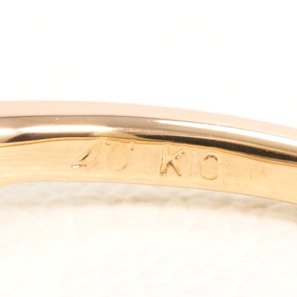 4℃ K10PG リング 指輪 7号 ダイヤ ジュエリー 中古