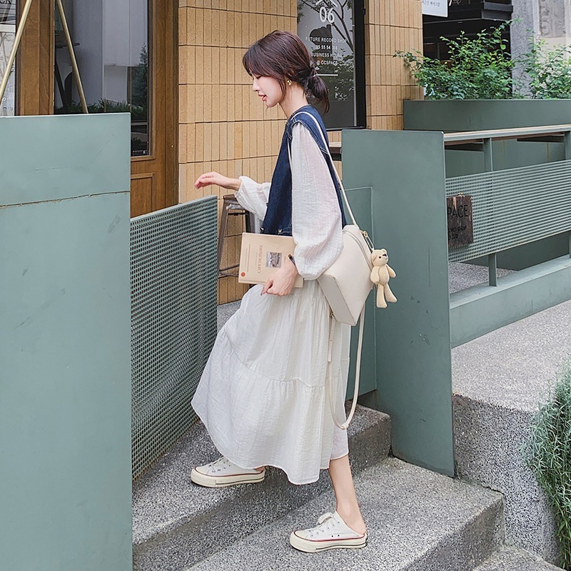 ドレスデニムウエストコート2024秋の新しいファッションカジュアルスーツ女性のセット ドレスデニムウエストコート2024秋の新しいファッションカジュアルスーツ女性のセット