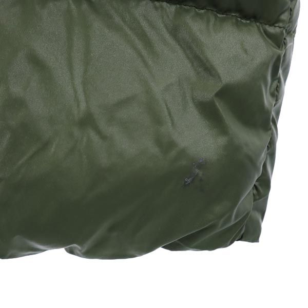 長袖 ダウンジャケット 38 グリーン タヌキリアルファー フード レディース