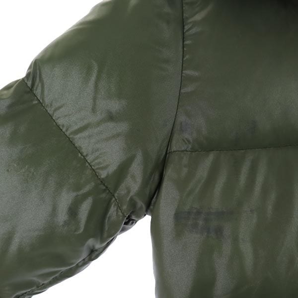 長袖 ダウンジャケット 38 グリーン タヌキリアルファー フード レディース