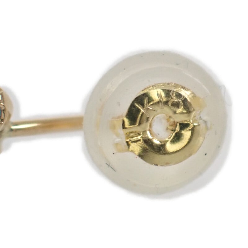 K18YG デザインジュエリー スワロフスキージルコニア ピアス K18イエローゴールド キュービック・ジルコニア レディース【Aランク】