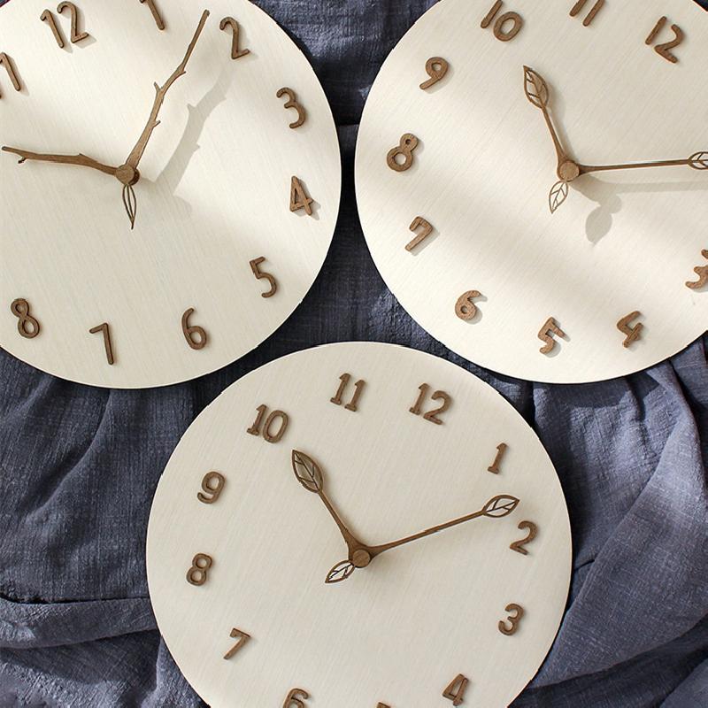 掛け時計 壁掛け時計 おしゃれ 静音 木製 木 連続秒針 シンプル デジタル 非電波 見やすい 時計 リビング 部屋 インテリア 新築祝い