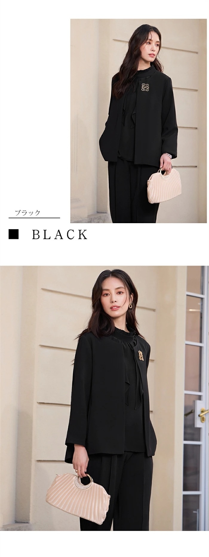 パンツスーツ レディース セレモニースーツ 入学式 ママスーツ 卒業式 ママ オシャレ スーツ 母 ノーカラージャケット 入園式 卒園式 ビジネススーツ 服装 母親 フォマールスーツ 大きいサイズ 体