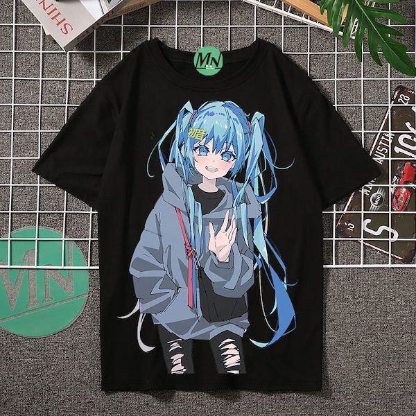 Qoo10] 初音ミク新半袖tシャツ日系二次元ミク男女