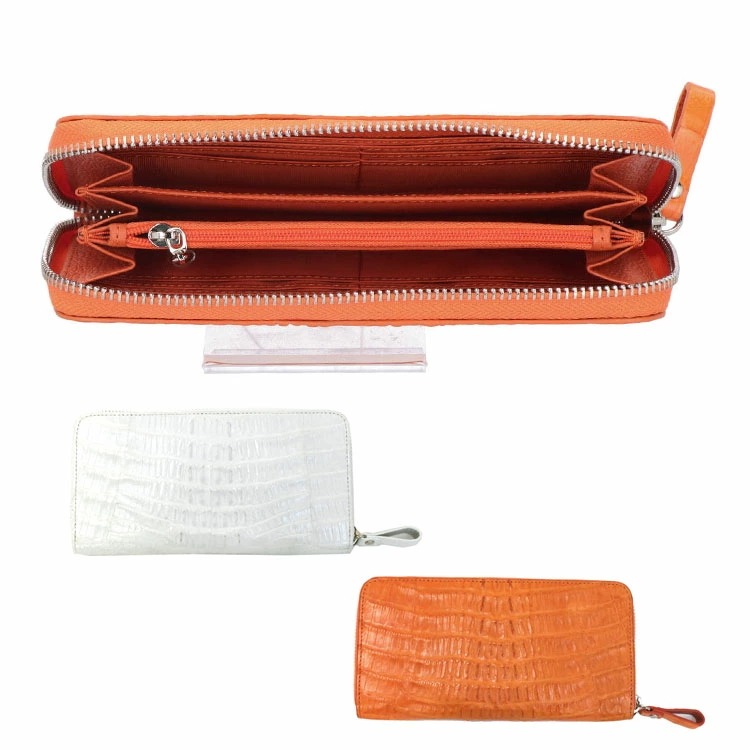 カイマンワニ レザー 財布 ラウンドファスナー 長財布 ワニ革 本革 レディース メンズ ギフト プレゼント ラウンドジップ 大容量