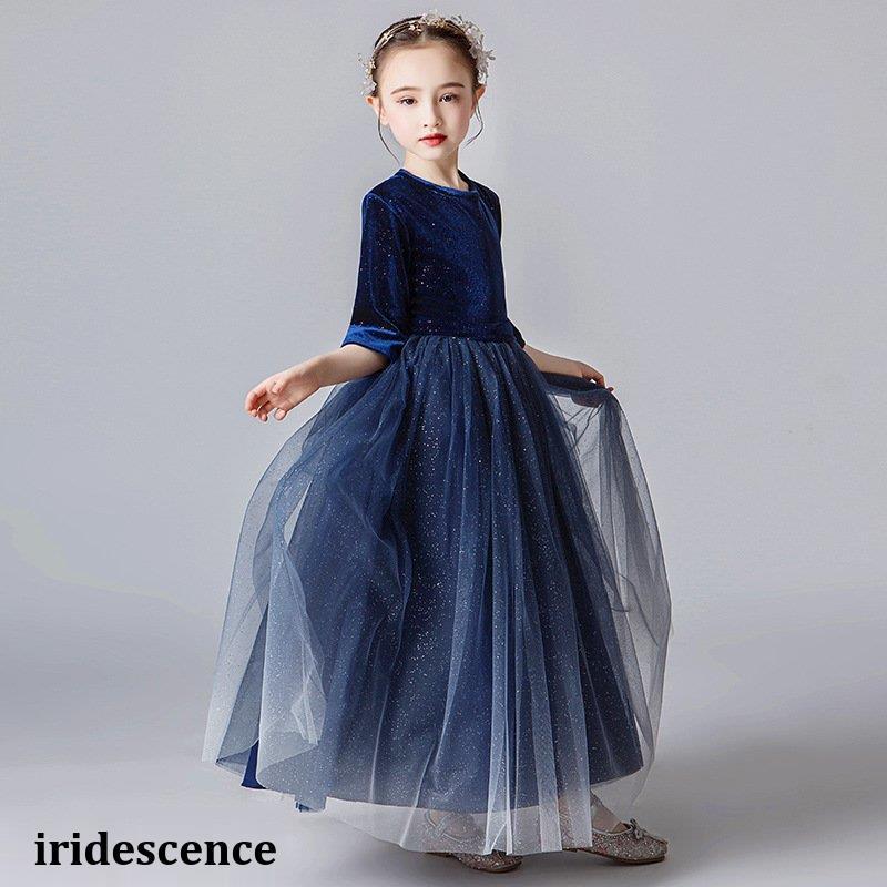 3月の新モデル！子どもドレス ジュニアドレスロングドレス ピアノ発表会 子供ドレス 結婚式 キッズワンピースフォーマル ドレス入学式 七五三 スパンコール コンクール2（個）ごとに11 O円き