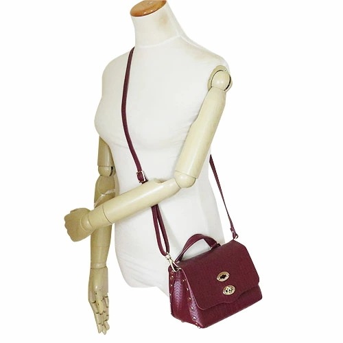 ショルダーバッグ レディース POSTINA BABY 6263 60 ハンドバッグ スタッズ レザー ショルダーバッグ レディース POSTINA BABY 6263 60 ハンドバッグ スタッズ レザー