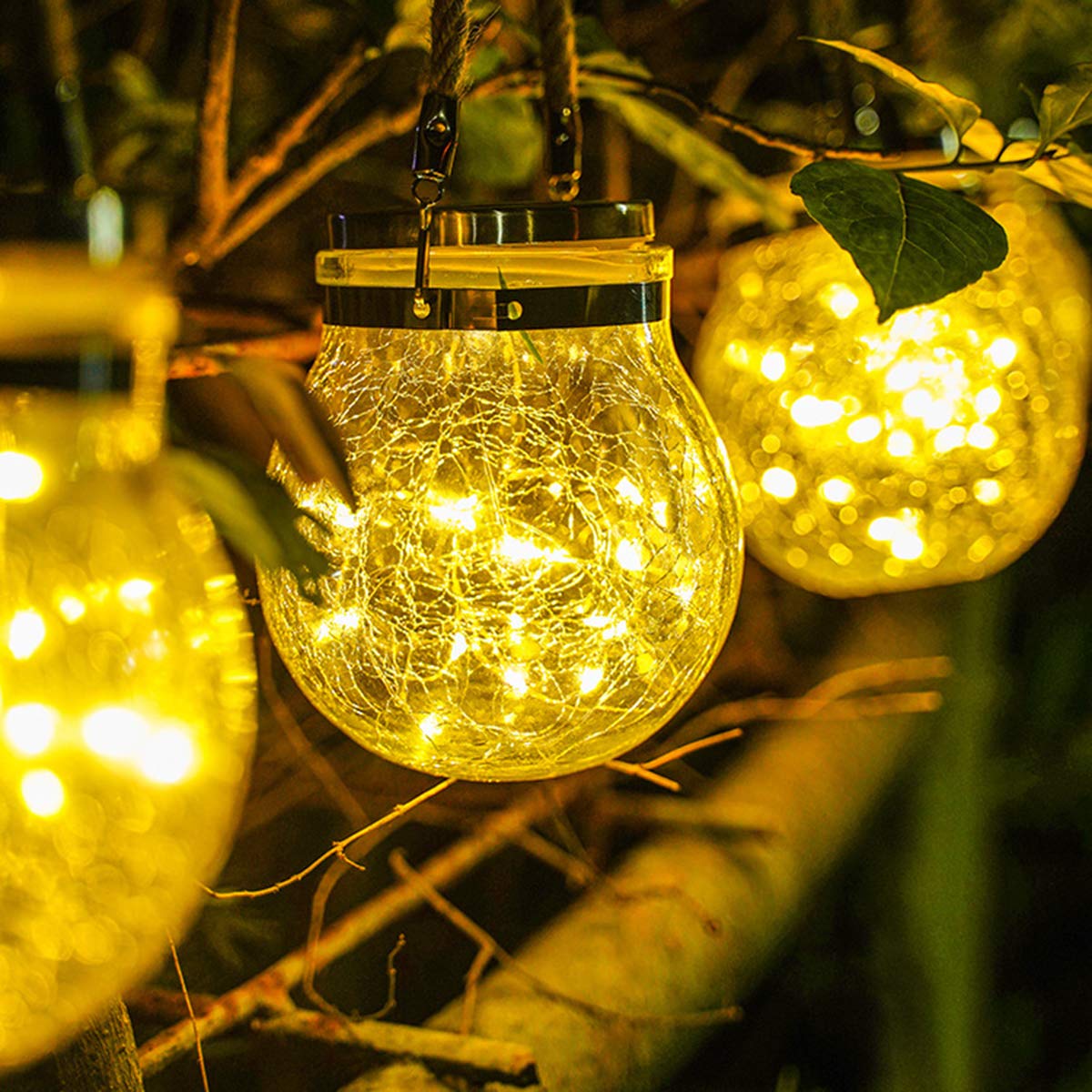 Yissone ソーラーボールライト 吊り下げ 屋外 庭 ひび割れたガラス 防水 グローブランプ 照明 ハンドル付き サイズ 大きい パティオ 通路 クリスマスパーティー用 Yissone ソーラーボールライト 吊り下げ 屋外 庭 ひび割れたガラス 防水 グローブランプ 照明 ハンドル付き サイズ 大きい パティオ 通路 クリスマスパーティー用