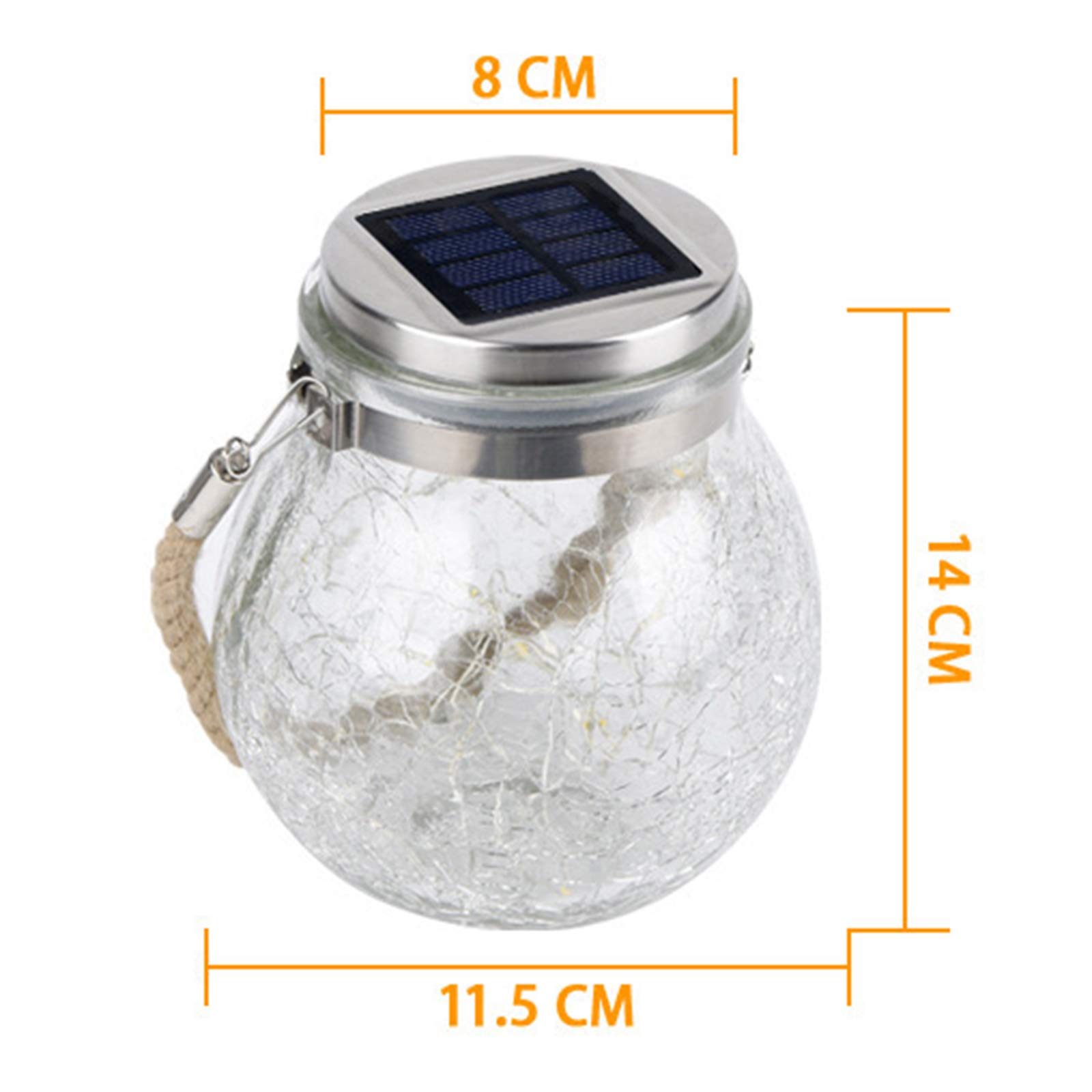 Yissone ソーラーボールライト 吊り下げ 屋外 庭 ひび割れたガラス 防水 グローブランプ 照明 ハンドル付き サイズ 大きい パティオ 通路 クリスマスパーティー用 Yissone ソーラーボールライト 吊り下げ 屋外 庭 ひび割れたガラス 防水 グローブランプ 照明 ハンドル付き サイズ 大きい パティオ 通路 クリスマスパーティー用