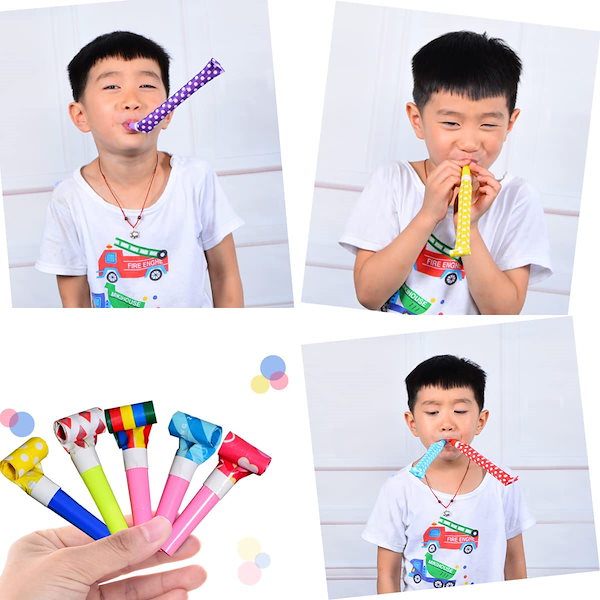 Qoo10] 100個セット 吹き戻し笛 ロング ピロ
