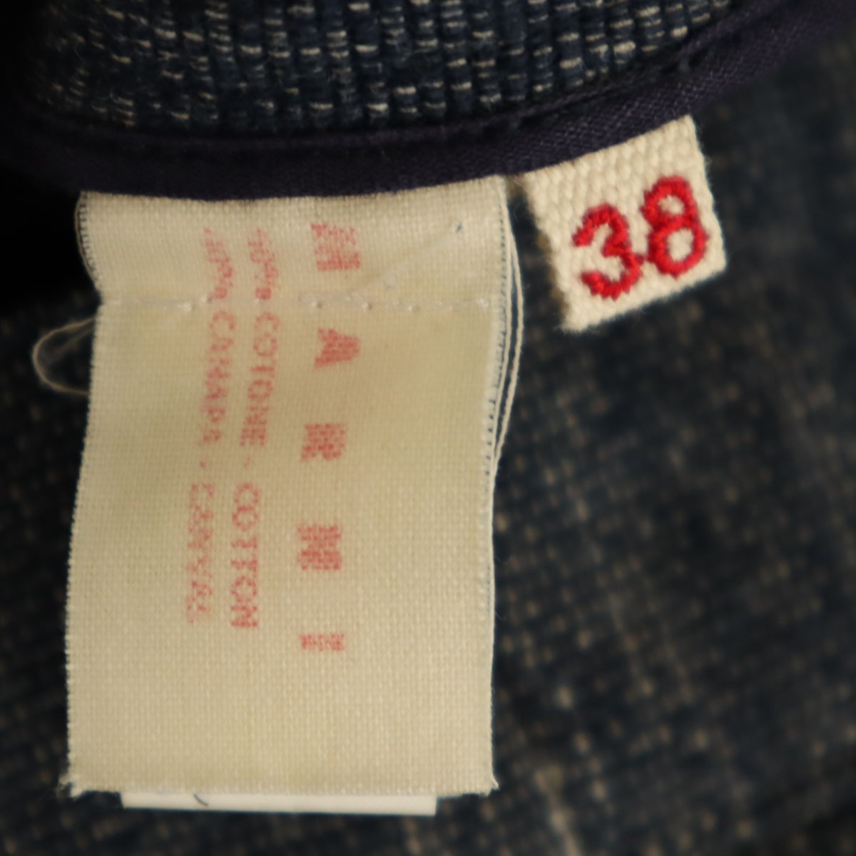 イタリア製 リネンブレンド ミニスカート 38 インディゴ レディース 古着