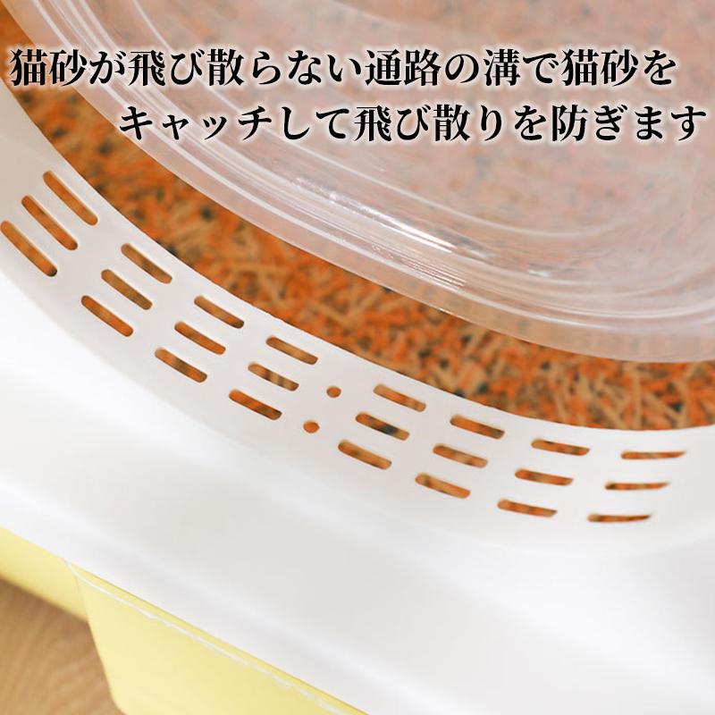 猫用品 広々サイズ 尿や砂 四角 シンプル ネコ用品 開放式 飛び散り防止 フード付き 大型 猫トイレ 大きめ 小型 清潔 ペットトイレ におい対策 大容量 猫 深め