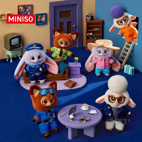 miniso zootopia ニック ジュディ ベルウェザー 4点セット miniso zootopia ニック ジュディ ベルウェザー 4点セット
