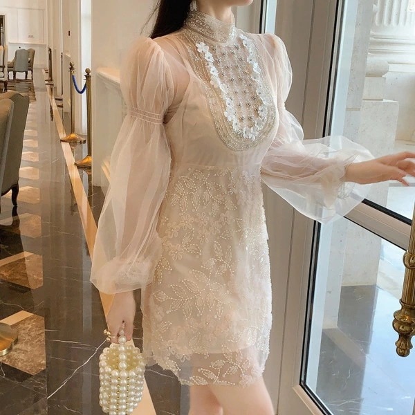 【急速出荷 2025年新作】ミニドレス 白 パーティードレス お呼ばれワンピース 韓国 ドレス ホワイトドレス 花柄ドレス ガーリードレス ミニワンピース 花柄 リーフ柄 ハイネック 春 秋 長袖 ミ 【急速出荷 2025年新作】ミニドレス 白 パーティードレス お呼ばれワンピース 韓国 ドレス ホワイトドレス 花柄ドレス ガーリードレス ミニワンピース 花柄 リーフ柄 ハイネック 春 秋 長袖 ミ