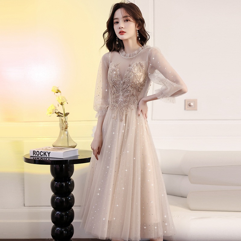 ワンピース 2024新作 気質 花嫁ロングドレス結婚式ワンピース発表会 ドレスドレス ウェディングドレス成人式 ドレス同窓会 ドレス演奏会 ドレス発表会 ドレス卒業式 ドレスパーティードお呼ばれド