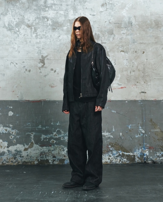 【MAISON MINED】 SICKLE BIKER DENIM JACKET