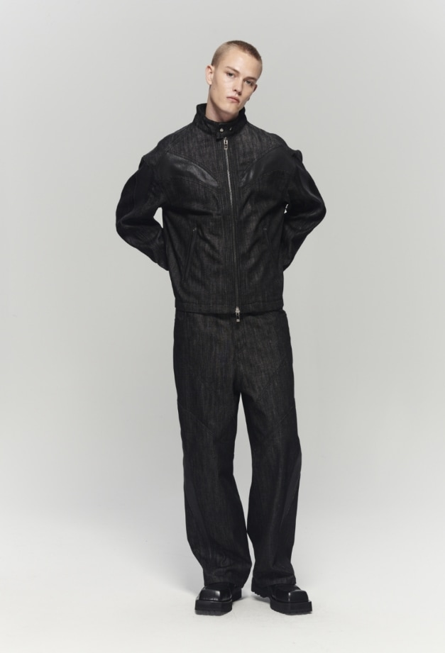 【MAISON MINED】 SICKLE BIKER DENIM JACKET