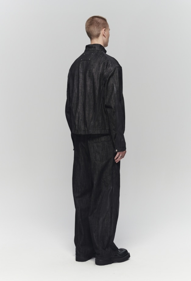 【MAISON MINED】 SICKLE BIKER DENIM JACKET