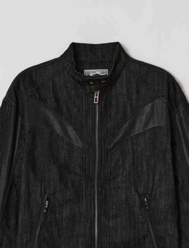 【MAISON MINED】 SICKLE BIKER DENIM JACKET