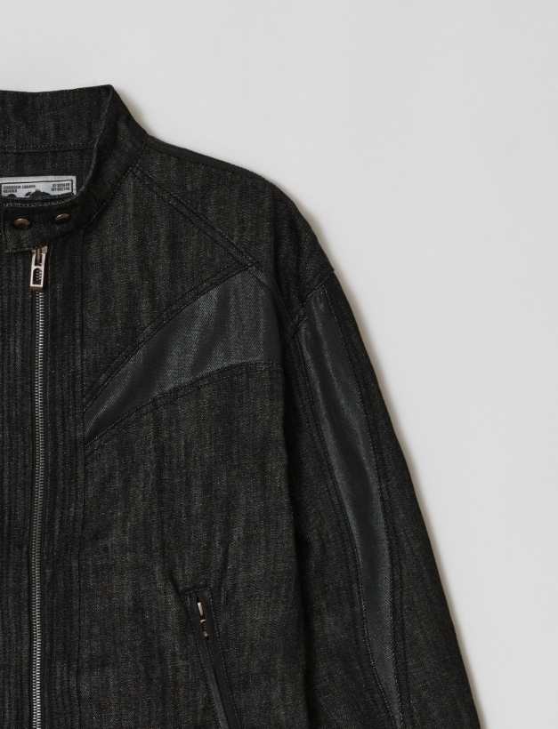 【MAISON MINED】 SICKLE BIKER DENIM JACKET