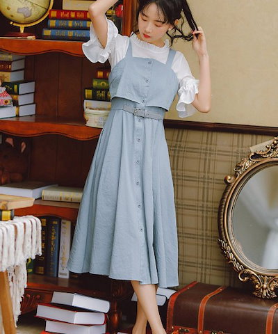 オルチャン 春夏新作ワンピースホワイトシャツ2点セッ レディース服 クレッドイ