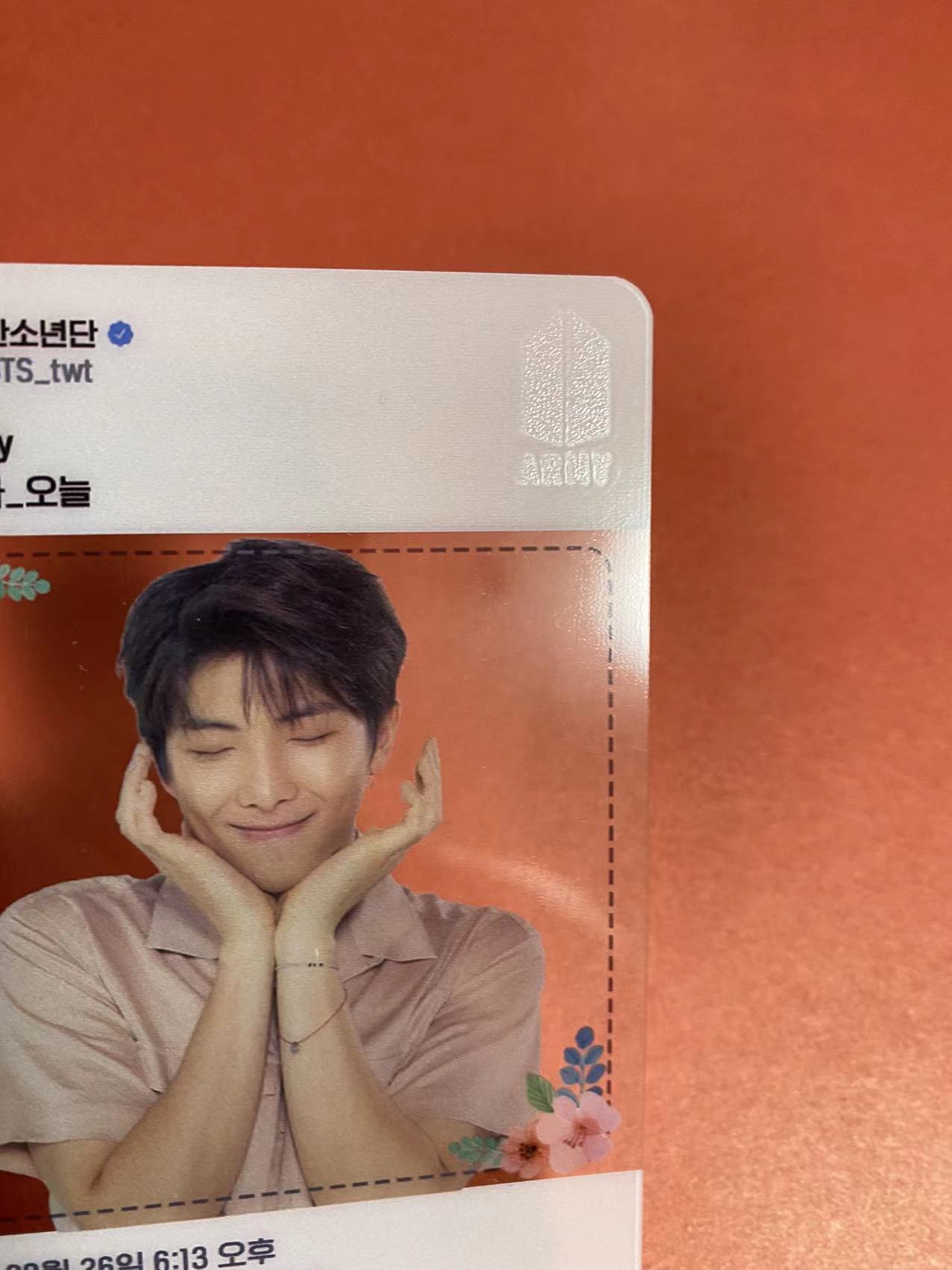 BTS armyブース 透明トレカ ナムジュン  RM 2枚セット BTS armyブース 透明トレカ アーミーブース ホソク ナムジュン J