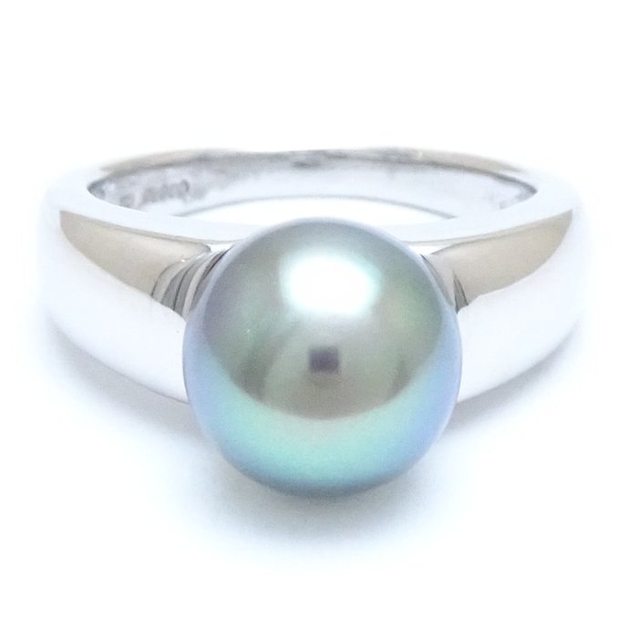 ブラックパール リング 指輪 黒真珠9.2ミリ 12号 Pt900プラチナ/292977【中古】 ブラックパール リング 指輪 黒真珠9.2ミリ 12号 Pt900プラチナ/292977【中古】