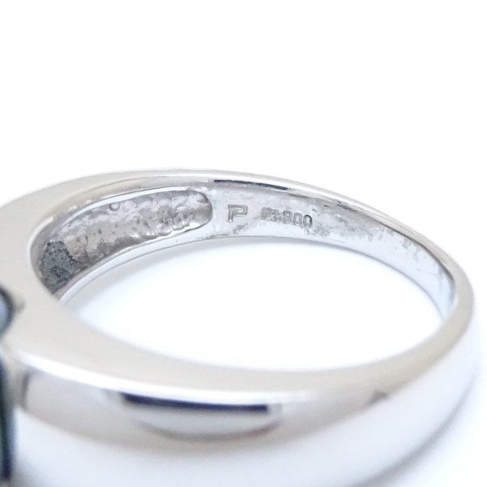 ブラックパール リング 指輪 黒真珠9.2ミリ 12号 Pt900プラチナ/292977【中古】 ブラックパール リング 指輪 黒真珠9.2ミリ 12号 Pt900プラチナ/292977【中古】