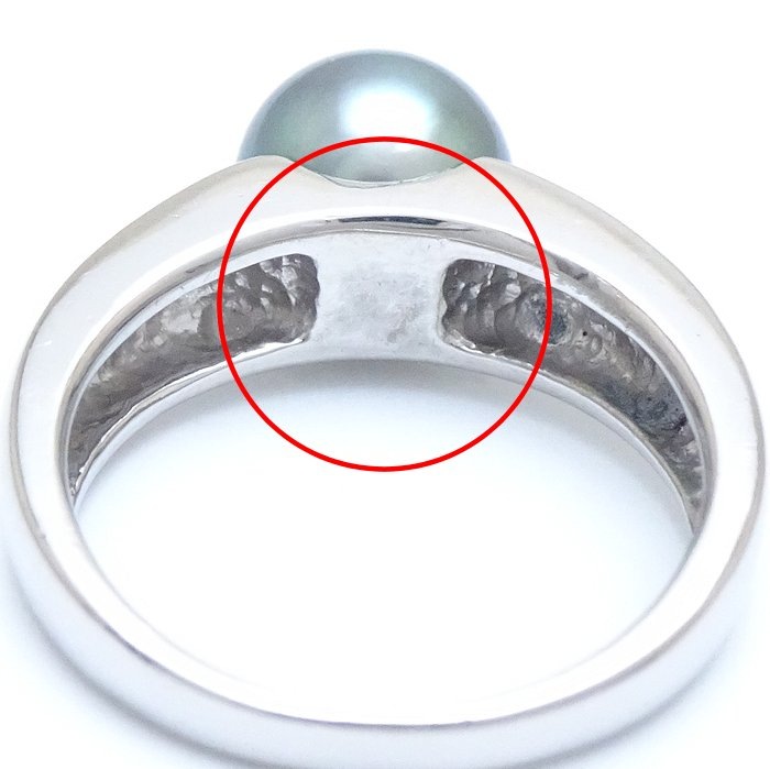 ブラックパール リング 指輪 黒真珠9.2ミリ 12号 Pt900プラチナ/292977【中古】 ブラックパール リング 指輪 黒真珠9.2ミリ 12号 Pt900プラチナ/292977【中古】