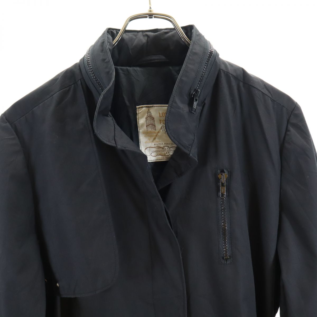 80s ヴィンテージ ステンカラーコート M ブラック レディース 80s ヴィンテージ ステンカラーコート M ブラック レディース