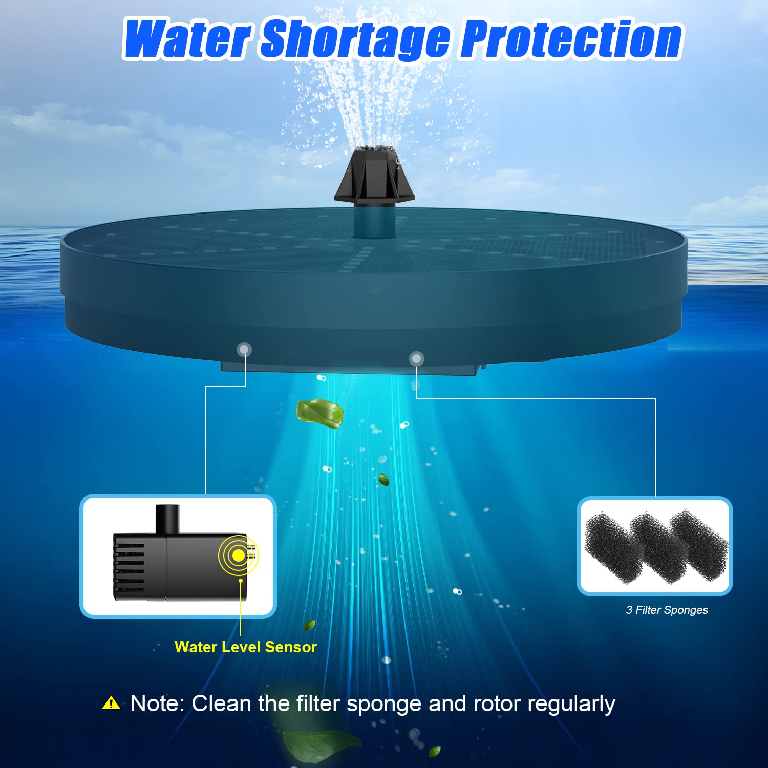 GAIZERL ソーラーバードバス噴水 2024年アップグレード 4W ソーラーパワー 噴水ポンプ 4000バッテリー付き 7ノズル&4固定具付き カラフルなLEDライト 庭 スイミングプール 池 屋 GAIZERL ソーラーバードバス噴水 2024年アップグレード 4W ソーラーパワー 噴水ポンプ 4000バッテリー付き 7ノズル&4固定具付き カラフルなLEDライト 庭 スイミングプール 池 屋