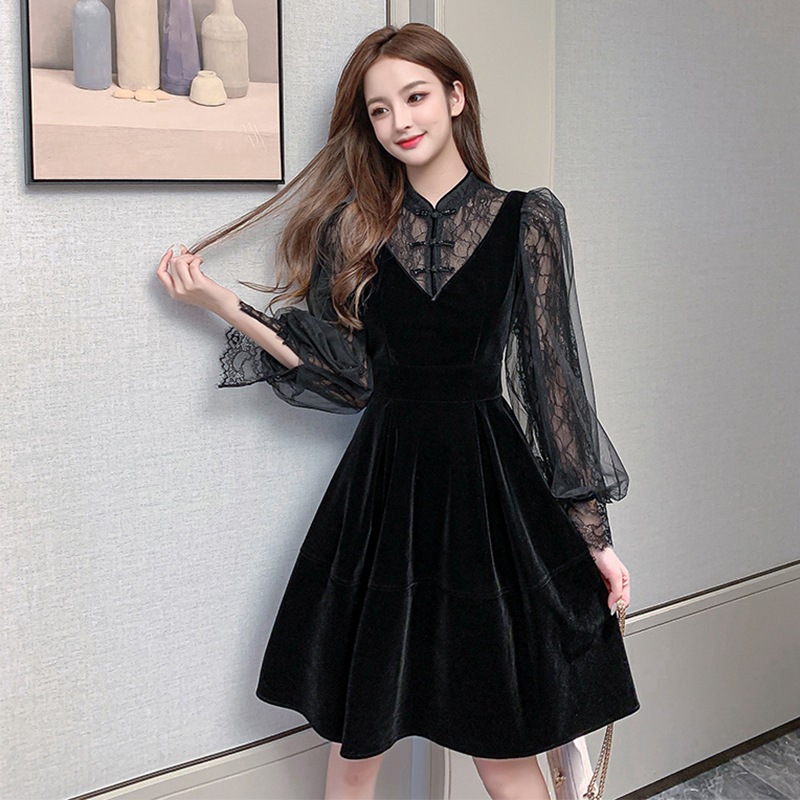 ワンピース　ロングワンピース　ロング　膝丈　ミニワンピース クロップド　ショート丈　ウエストマーク ハイウエスト 総レース　シフォン　フレア　フリル　韓国 大人可愛い　シンプル　大人　エレガント　清楚