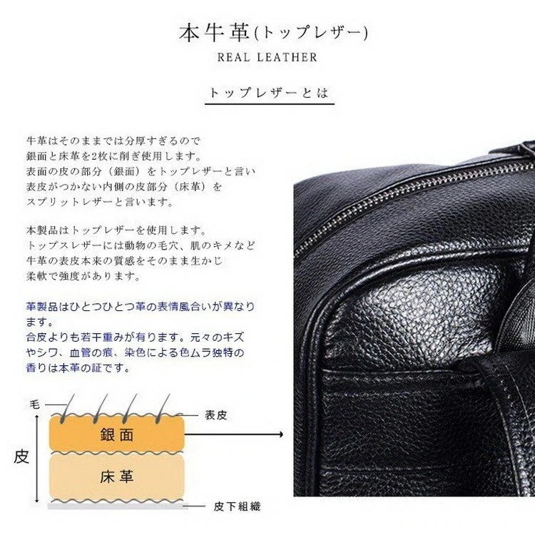 新発売本革 厳選牛革 レザー リュックサック ビジネスリュック 本革リュック ボックス型 メンズ レディー_8