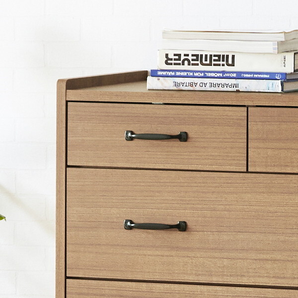 後藤家具物産 ハイチェスト ガイア／ウォールナット色 CH-01-80-5-WN 後藤家具物産 北欧風80-5ハイチェスト ガイア/ウォールナット色 Size