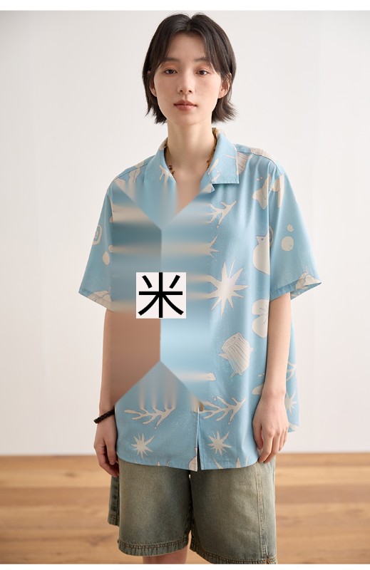 夏の新作プリント半袖シャツトップオリジナルルーズカジュアル半袖シャツ 夏の新作プリント半袖シャツトップオリジナルルーズカジュアル半袖シャツ