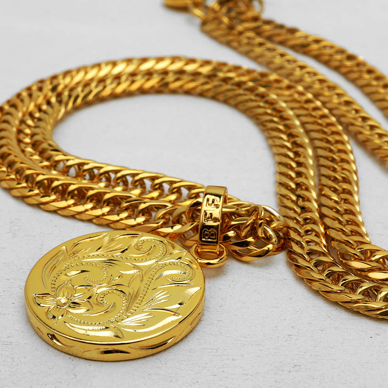 BFF オーバルネックレス ダブル喜平 [bffn018-g]