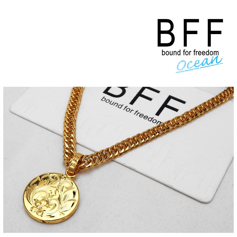 BFF オーバルネックレス ダブル喜平 [bffn018-g]