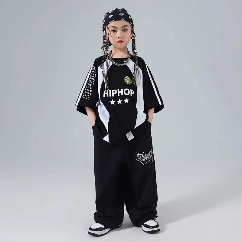 子供の子供の街のダンスの演技服のヒップホップの風潮の服のクールでかっこいい男女の子供のスーツの男の子のショーの格好いい小学生 子供の子供の街のダンスの演技服のヒップホップの風潮の服のクールでかっこいい男女の子供のスーツの男の子のショーの格好いい小学生